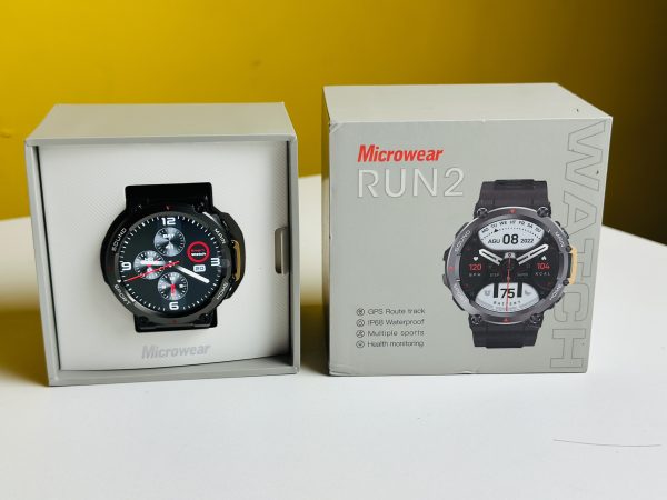 Microwear Run2 Sports Smart Watch – Black - Image 2